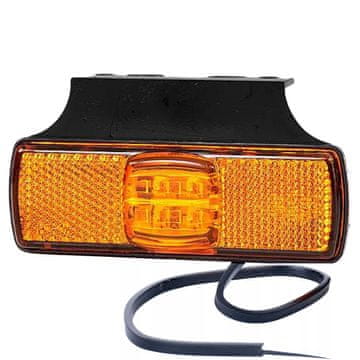 shumee LED pozicijska svetilka 12V 24V oranžna z kotnim nosilcem in kabelskim snopom - FT-017 Z+K LED