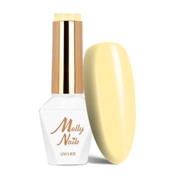 shumee Hibridni LED/UV gel lak Molly Nails Power Flower št. 720 rumena narcisa hema/Di-hema free 8 g