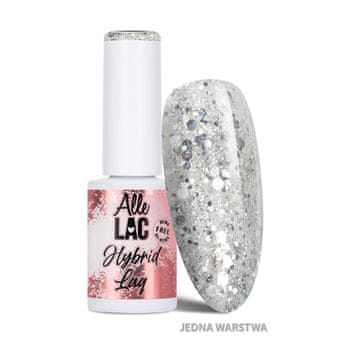shumee Hibridni LED/UV gel lak za nohte, beli, srebrni, z bleščicami, AlleLac hema/Di-hema Free 6g