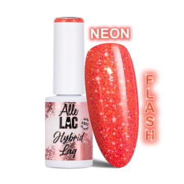 shumee Hibridni LED/UV gel lak za nohte Orange Flash Glitter Orange AlleLac hema/Di-hema Free 6g