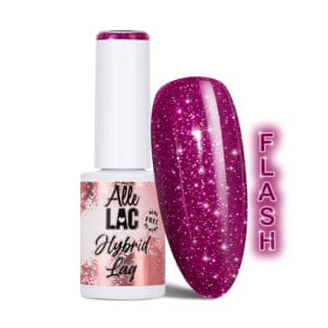 shumee Hibridni LED/UV gel lak za nohte Purples Flash Glitter Purple AlleLac hema/Di-hema Free 6g