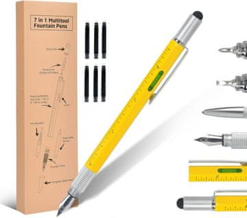 shumee Večnamensko 7-v-1 pisalo, ravnilo, izvijač, vodna tehtnica, pisalo, večnamensko orodje PEN