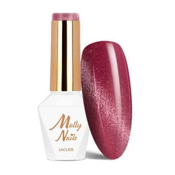 shumee Hibridni LED/UV gel lak Molly Nails Cat Eye Crystal Water št. 166 hema/Di-hema Free 8 g