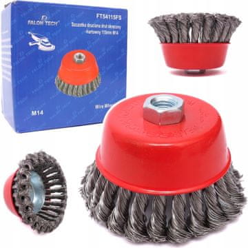 shumee Jeklena krtača 125 mm FT54125FS za čiščenje rje s kovinskih, lesenih in barvanih pultov
