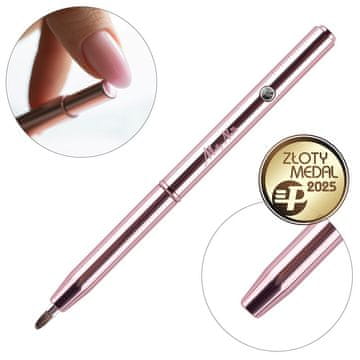 shumee Molly Nails tanki ovalni Pro gel čopič za avtomatski gel št. 4 v barvi rožnatega zlata