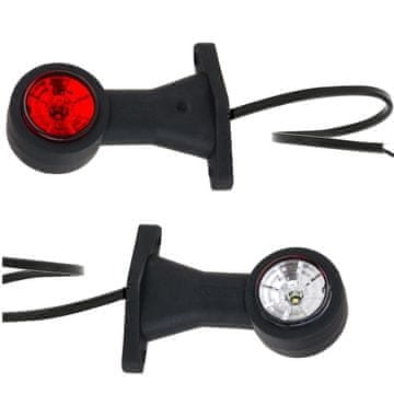 shumee Bela in rdeča LED pozicijska svetilka 12V 24V ravna pozicijska svetilka - FT-009B LED