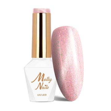 shumee Hibridni LED/UV gel lak Pinks Cat Eye Pastel št. 181 Molly Nails hema/Di-hema Free 8g