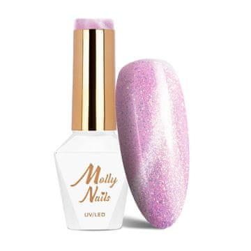 shumee Hibridni LED/UV gel lak Pinks Cat Eye Pastel št. 182 Molly Nails hema/Di-hema Free 8g