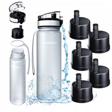 Aquaphor Aquaphor City White 0,5L filtrirna steklenica za vodo za šolo, predavanja in univerze