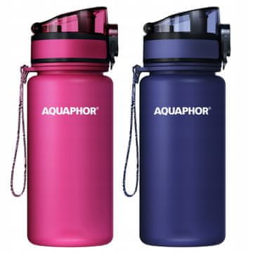 Aquaphor Aquaphor City 0,35 l steklenička s filtrirnim vložkom, dve barvi: roza in temno modra