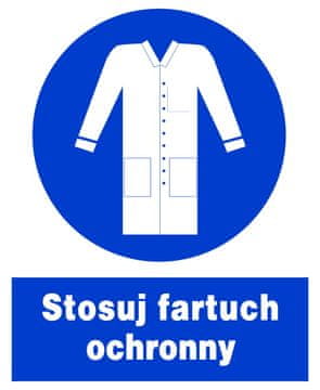 shumee Znak za odlok o varnosti in zdravju pri delu ZNO-32 - uporabite zaščitni predpasnik