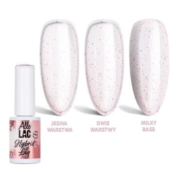 shumee Hibridni LED/UV gel lak za nohte Pink Peachy Glitter AlleLac hema/Di-hema Free 6g