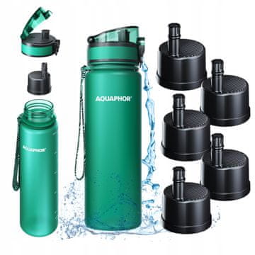 Aquaphor Aquaphor City Bottle Green 0,5L steklenica za filtriranje vode za pisarniško delo