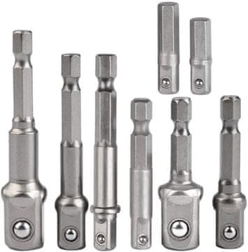 shumee Šesterokotni adapter za komplet nastavkov 1/4" 3/8" 1/2" za izvijače in vrtalnike