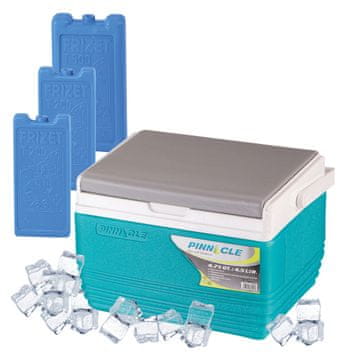Pinnacle 4,5-litrska potovalna hladilna torba Pinnacle TPX 6006 turkizne barve s 3 vložki