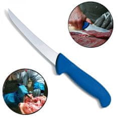 BLACKYDICK Nož za razkosavanje ErgoGrip, ukrivljeno rezilo, 15 cm, fleksibilen, moder,