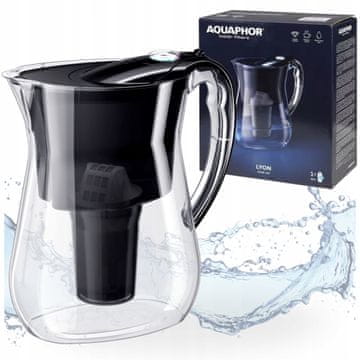 Aquaphor Vrč za filtriranje vode Aquaphor lyon Black 3,8 l, karbonski vložek A5+