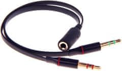 shumee Adapter za slušalke za računalnik, avdio stereo, ženski 3,5 mm/moški 2 x 3,5 mm