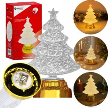 shumee LED božično drevo vergionic 16 cm kristalni okrasek božična svetilka dekoracija