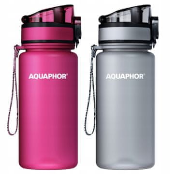 Aquaphor Aquaphor City 0,35 l steklenička s filtrirnim vložkom, dve barvi: roza in siva