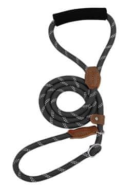 shumee Povodec za ovratnico za PSE, nedrseč, črne barve, dolžina 130 cm, premer 10 mm