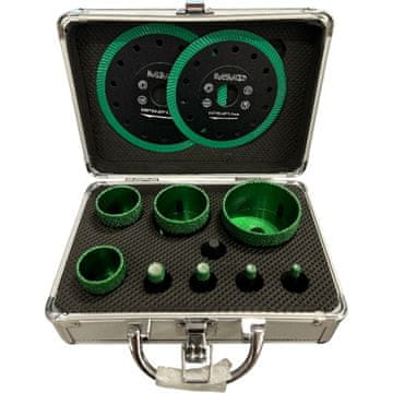 shumee Komplet luknjastih žag MMD Ø6-68 mm + diska Ø115 in Ø125 mm + adapter + kovček