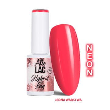 shumee Hibridni LED/UV gel lak za nohte, rdeči neonski, AlleLac hema/Di-hema Free 6g