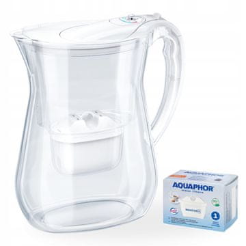 Aquaphor Vrč za filtriranje vode Aquaphor Lago White 3,8 l, kartuša Maxfor+ z ogljikom