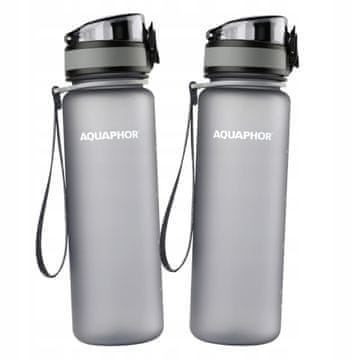Aquaphor 2x Aquaphor City 0,5L filtrirna steklenica za vodo siva steklenica za sprehod