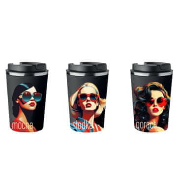 shumee Komplet 3 termo skodelic Premium za močno, sladko in vročo kavo 350 ml KT_072