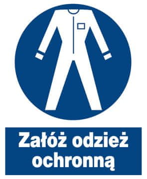 shumee ZNO-16 - Znak za varnost in zdravje pri delu - oblecite si zaščitna oblačila