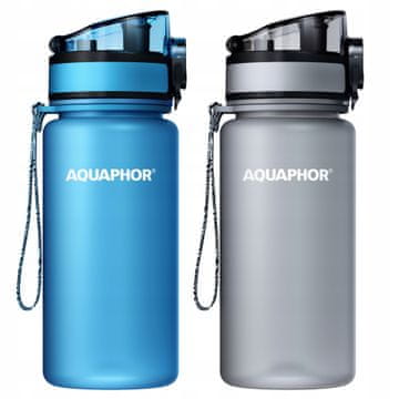 Aquaphor Filtrirna steklenica Aquaphor City z 0,35-litrskimi kartušami, modra in siva