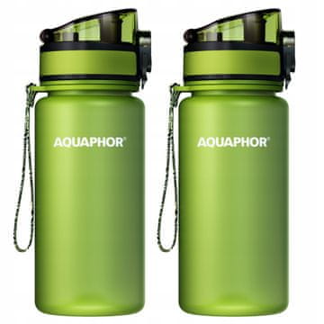 Aquaphor Aquaphor City 0,35 l filtrirna steklenica dve zeleni majhni za otroke 350 ml