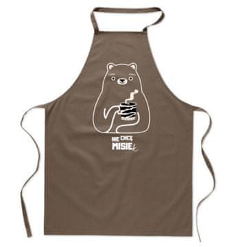 shumee Predpasnik z zabavnim potiskom kuhinjski I DON'T WANT TEDDY BEAR kava bombaž