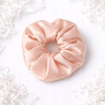 shumee Svilen trak za lase scrunchie, barva murve, 6A, roza XL, velik premium, 6 cm