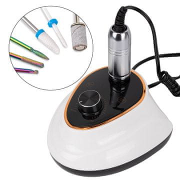 shumee 65W vrtalnik za nohte za manikuro in pedikuro, črno-bel, M5, 35.000 vrt/min