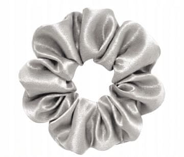 shumee Svilen trak za lase scrunchie, barva murve, 6A, srebrna, M, srednje premium