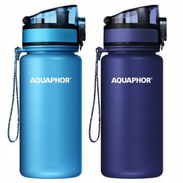 Aquaphor Aquaphor City 0,35 l modra in temno modra filtrirna steklenica s kartušami