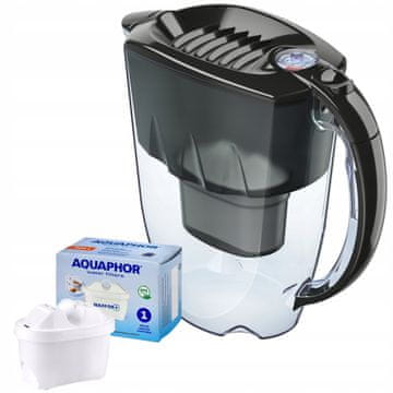 Aquaphor Vrč za filtriranje Aquaphor Amethyst 2,8 l črne barve z kartušo maxfor B25
