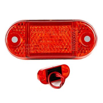 shumee LED pozicijska luč 12V 24V rdeča z 0,15 m kabelskim snopom - FT-062 C LED