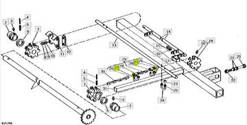 Zaporna matica 12,7 mm 1/2 John Deere 100 1008 1050K 111 1207 1217 K40014