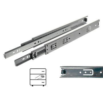 shumee Drsnik s krogličnim ležajem H45, polni izvleček, 350 mm, 30 kg, Riex NB45