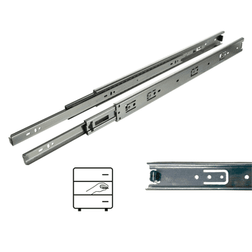 shumee Drsnik s krogličnim ležajem H45, polni izvleček, 500 mm, 30 kg, Riex NB45