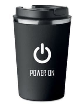shumee Vrhunska termo skodelica s potiskom Power ON za kavo 350 ml 0,35 l KT_010