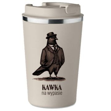 shumee Vrhunska termo skodelica s kavnim potiskom NA Wyspa za kavo 350 ml KT_093