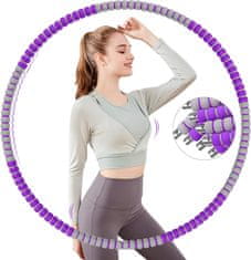 shumee Hula HOP pena za hujšanje, športna, fitnes, vijolično-siva, 1,2 kg, 85 cm