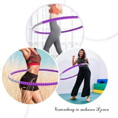 shumee Hula HOP pena za hujšanje, športna, fitnes, vijolično-siva, 1,2 kg, 85 cm