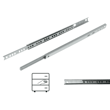 shumee Drsnik s krogličnim ležajem H17, delni izvleček 278 mm, 10 kg, Riex NB17