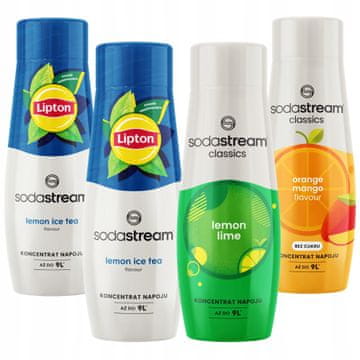 SodaStream Sirupi 2x ledeni čaj limona + limona-limeta + pomaranča-mango