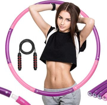 shumee Hula HOP pena za hujšanje, športna, fitnes, roza-vijolična, 100 cm, 1 kg